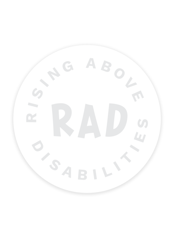 RAD circular logo sticker