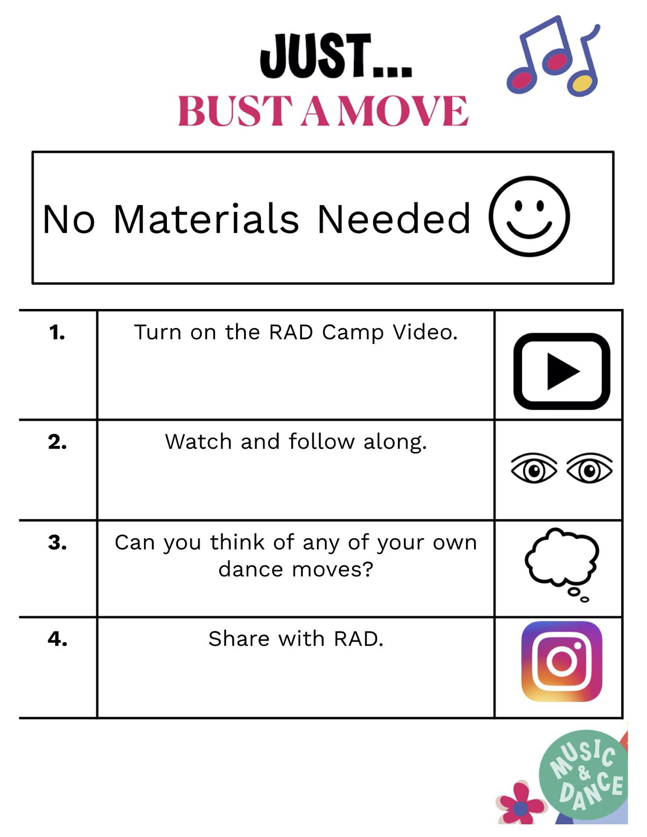 Just Bust a Move! RAD Camp