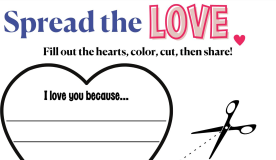 Blank activity sheet to fill in why you love someone