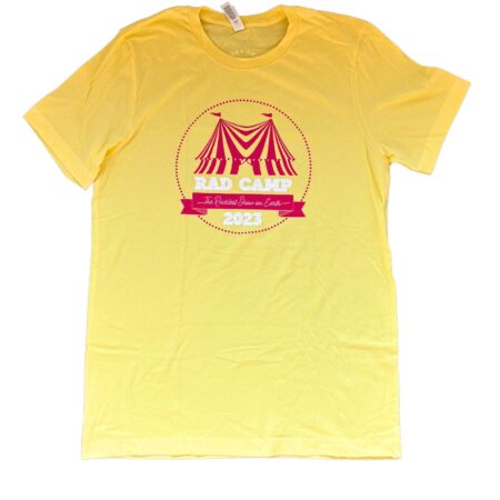 2023 yellow camp shirt with logo